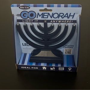 Hanukkah Chanukah Rite Lite Go Memorah, Blue Plastic, LED, home, office, New MIB